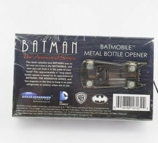Animated Batman Batmobile Metal Bottle Opener Magnetic Diamond Select 2