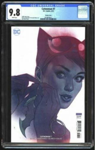 Catwoman 7 Cgc 9.  8 Nm/mt Ben Oliver Variant Cover