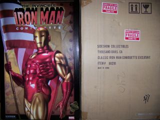 Sideshow Classic Iron Man Tony Stark Comiquette Statue Exclusive Version