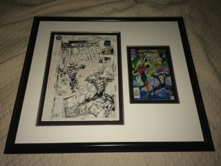 Green Lantern 55 Darryl Banks Cover Art Sept.  1994 Framed with Book 2
