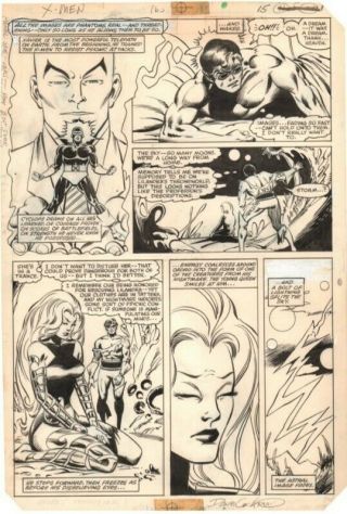 Dave Cockrum X - Men 163 Page 15 Art Featuring Storm And Cyclops