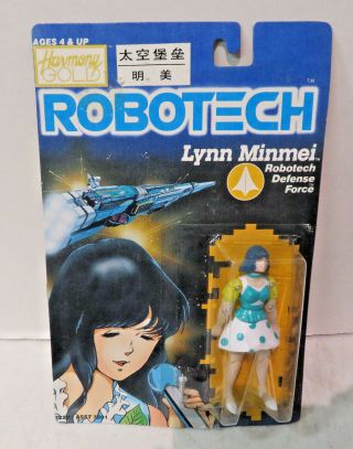 1985 Vintage Harmony Gold Robotech Lynn Minmei 4 " Action Figure Moc