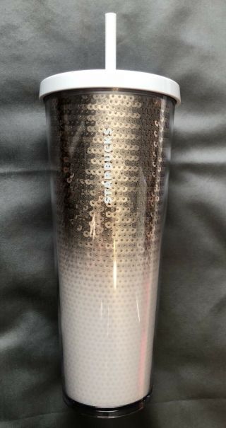 Starbucks 2018 Holiday Exclusive Rose Gold Cup,  Tumbler,  Sequin Ombré