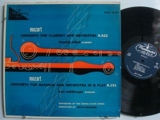 Rodzinski Mozart Concerto For Clarinet And Bassoon Lp Westminster Xwn 18287 Dg