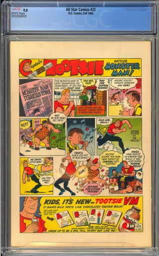 All Star Comics 22 Classic Flag Cover Wonder Woman DC 1944 CGC 9.  0 3