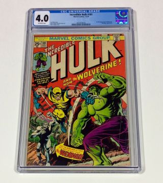 Incredible HULK 181 CGC 4.  0 BIG KEY (1st Wolverine,  full app) Nov.  1974 Marvel 3