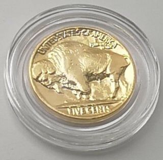 1936 Us Gold Coin Buffalo Nickel United States I Red Indian Pre World War Ii Usa