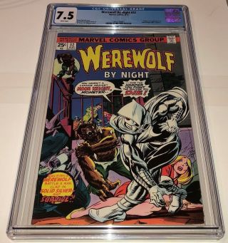Werewolf By Night 32 Origin & 1st Appearance Moon Knight 1975 Cgc 7.  5