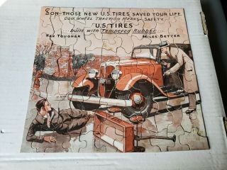 Antique Pennzoil Us Royal Tire Jigsaw Puzzle Give Away - Advertising - Rare - Old -