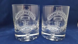 Manchester United Whisky Glasses 2 X 250 Ml.