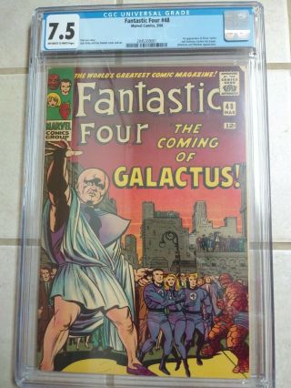FANTASTIC FOUR 48 CGC 7.  5 1ST APP OF SILVER SURFER & GALACTUS OFF - WHITE TO WHITE 2