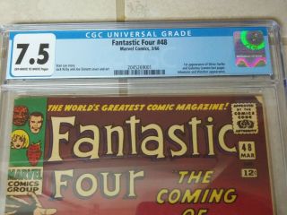 FANTASTIC FOUR 48 CGC 7.  5 1ST APP OF SILVER SURFER & GALACTUS OFF - WHITE TO WHITE 3