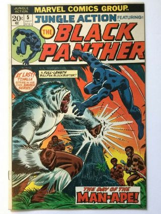 Jungle Action 5 Vf 8.  0 Grade 1973 Marvel 1st Solo Black Panther Movie Key