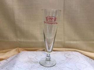 Vintage Beer Glass Miller High Life Pilsner Glass The Champagne Of Beers