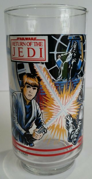 1983 Star Wars,  Return Of The Jedi,  Burger King Glass Cup,  Collector Series Coke
