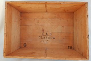 Vtg.  Black & White Scotch Whisky Wooden Crate/Box San Francisco,  Calif.  Mark 5