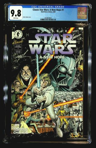 Classic Star Wars: A Hope 1 Cgc 9.  8 Adams,  Luke Skywalker,  Prestige Format