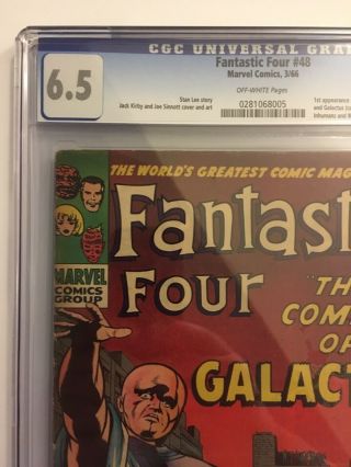 Fantastic Four 48 CGC 6.  5 1st app Silver Surfer F,  / Fine Plus 03/1966 2