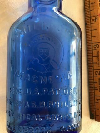 Vintage Cobalt Blue Bottle Phillips 