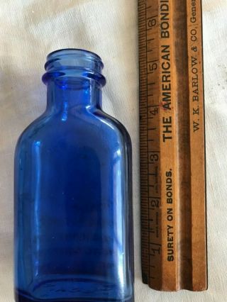 Vintage Cobalt Blue Bottle Phillips ' Milk of Magnesia 5 