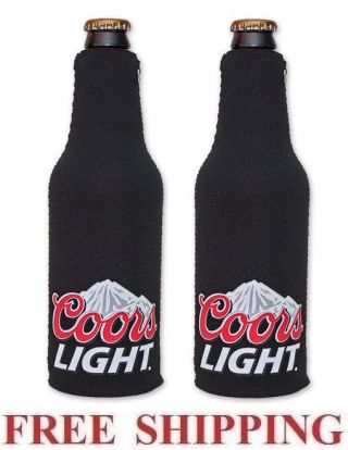 Coors Light Mountains 2 Beer Bottle Suit Coolers Koozie Coolie Huggie Black