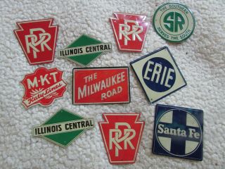 Ten 1950s Post Cereal Railroad Metal Signs - Premium Mail Order Items