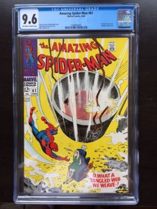 Spider - Man 61 Cgc Nm,  9.  6; Ow - W; Romita Bondage Cover (6/68)