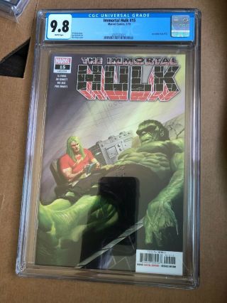 Immortal Hulk 15 (2019) Cgc 9.  8 1st Print Alex Ross Cover