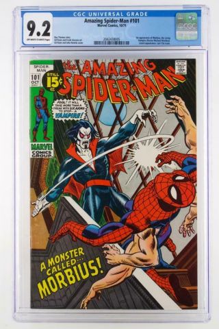 Spider - Man 101 - Cgc 9.  2 Nm - Marvel 1971 - 1st App Of Morbius