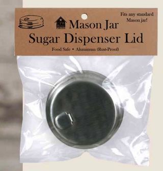 Unique Mason Jar Sugar Dispenser Pourer Lid,  Salt,  Spices,  Aluminum Food Safe 5