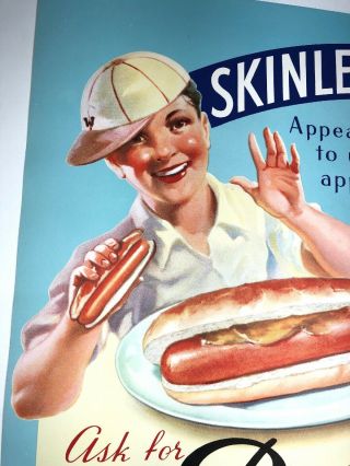 Vintage Litho Poster Sign Peters Frankfurters Hotdog 1930s Minnesota State Fair 2