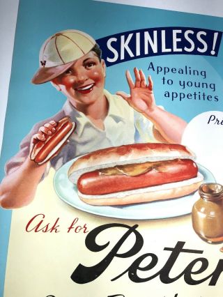 Vintage Litho Poster Sign Peters Frankfurters Hotdog 1930s Minnesota State Fair 3