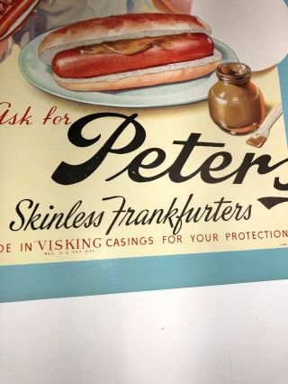 Vintage Litho Poster Sign Peters Frankfurters Hotdog 1930s Minnesota State Fair 7