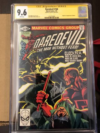 Daredevil 168 Cgc 9.  6 Signed Stan Lee Ss Wht Pages (1981) 1st App Of Elektra