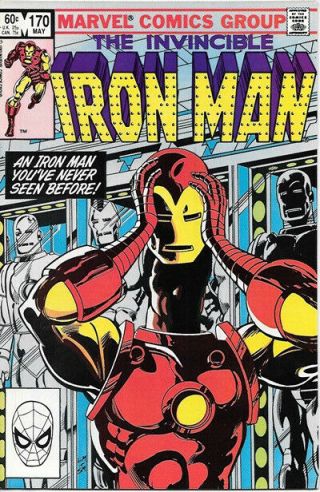 Iron Man Comic Book 170 Marvel 1st Rhodes As Iron Man 1983 Near Unread