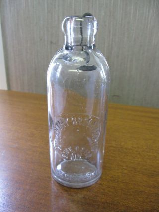 Mccarthy Bros & Martin Riverside,  Ny Registered Hutchinson Blob Top Bottle