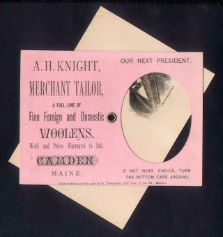 James Garfield Vs Winfield Hancock Presidential Campaign Metamorphic Trade Card