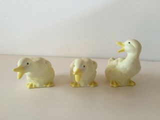 Vintage Duck Group Set Of 3 Ceramic Ducks