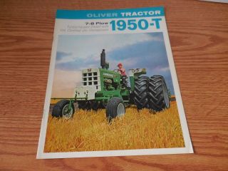 Oliver 1950t And Wheatland Tractor Brochure Literature Advertisement