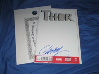 Thor 1 Signed By J Scott Campbell W/coa Marvel Blank Sketch Variant/avengers