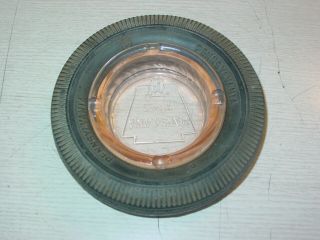 Vintage Pennsylvania Tire Ashtray With Glass Ashtray