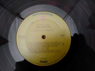 John Hartford - Aereo - Plain 1971 Warner WS 1916 w/ Lyric Insert EX Vinyl 3