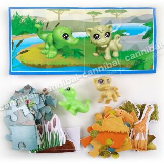 Kinder Joy - Surprise Eggs Toy - Se705,  Se706 - Set Of 2 Animals With Puzzles