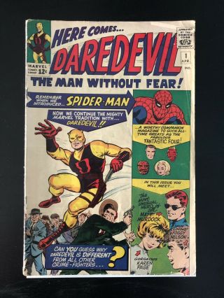 Daredevil 1 1st Appearance And Origin (marvel 1964) Low To Mid Grade