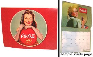 Coca Cola Coke Soda 2012 Wall Calendar Old Ad Graphics Great Images For Framing