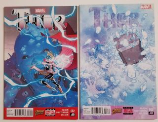 Thor 2 & 3 (marvel Comics 2014) 1st Full Appearance Of Jane Foster As Thor