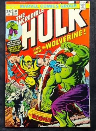 Hulk 181 1st Wolverine No Restoration Mvs Intact