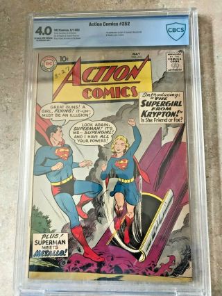 Action Comics 252 Cgc 4.  0 1st Supergirl