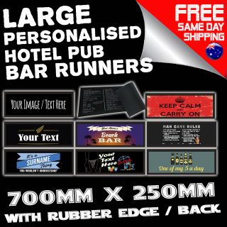 Professional Personalised Bar Runners - Hotel Cafe Menu Sign Fun Birthday Gift