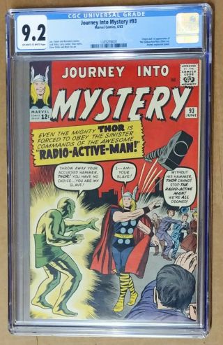 Journey Into Mystery 93 (june 1963) Cgc 9.  2 (nm -) Ow - W 1st Radioactive Man